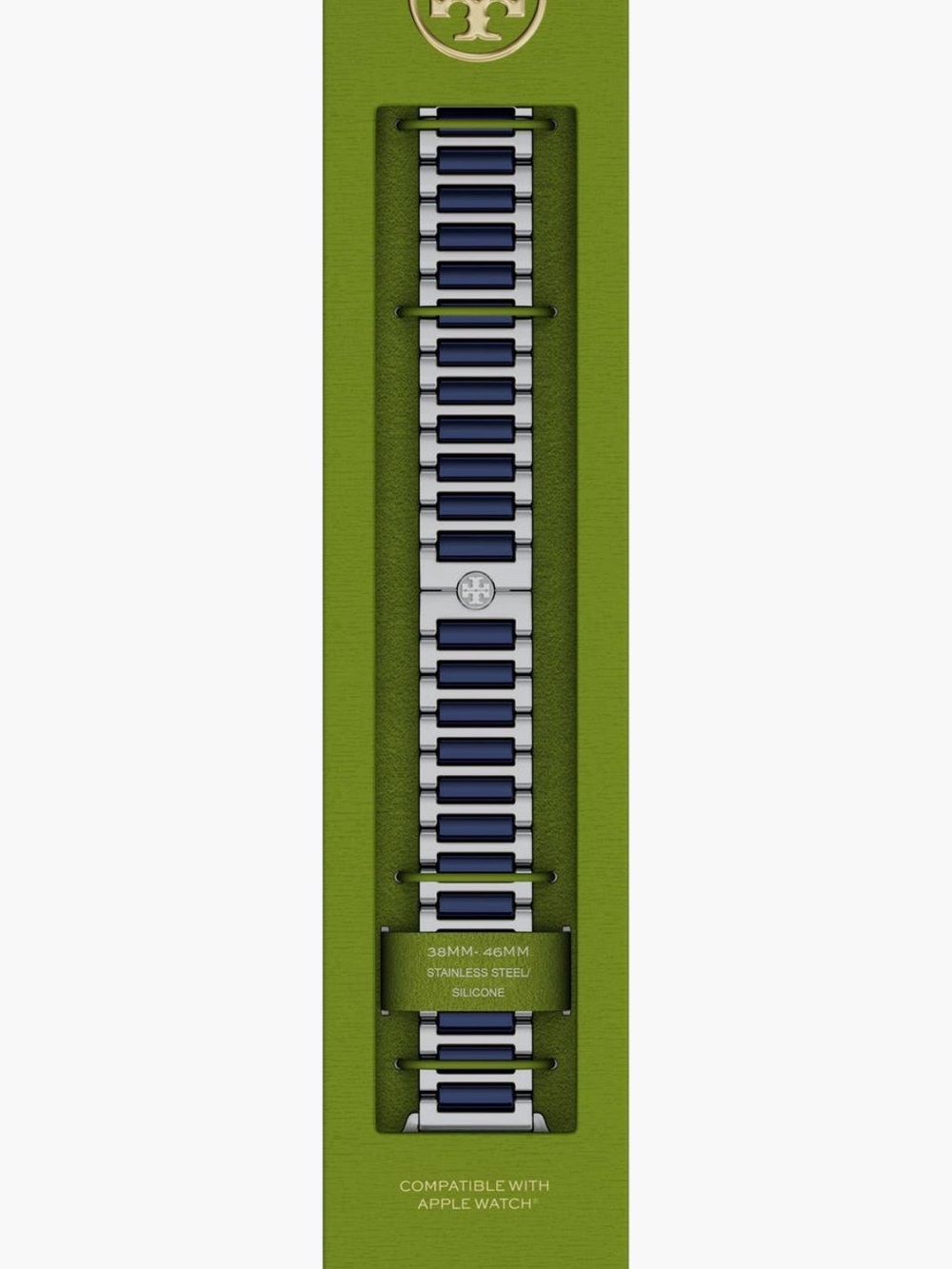 Tory Burch Kira
Band, Silver Navy silicone 
38/40/41/42 mm
42|44/45/46/49mm